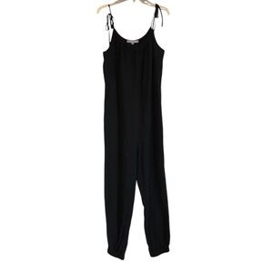 Antonio Melanie Womens Jumpsuit Sz 4 Black Silk Layer Jogger Capsule Wardrobe